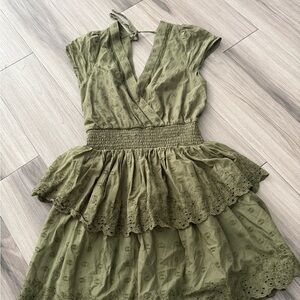 American Eagle Outfitters Khaki Lace Dress